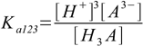 3rd overall dissociation constant, eq. 3.5