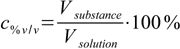 volume-volume percentage definition, eq. 4.1