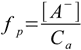 dissociation fraction, eq. 1.3