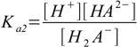 2nd acid dissociation constant, eq. 3.2