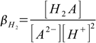 2nd overall protonation constant, eq. 4.4